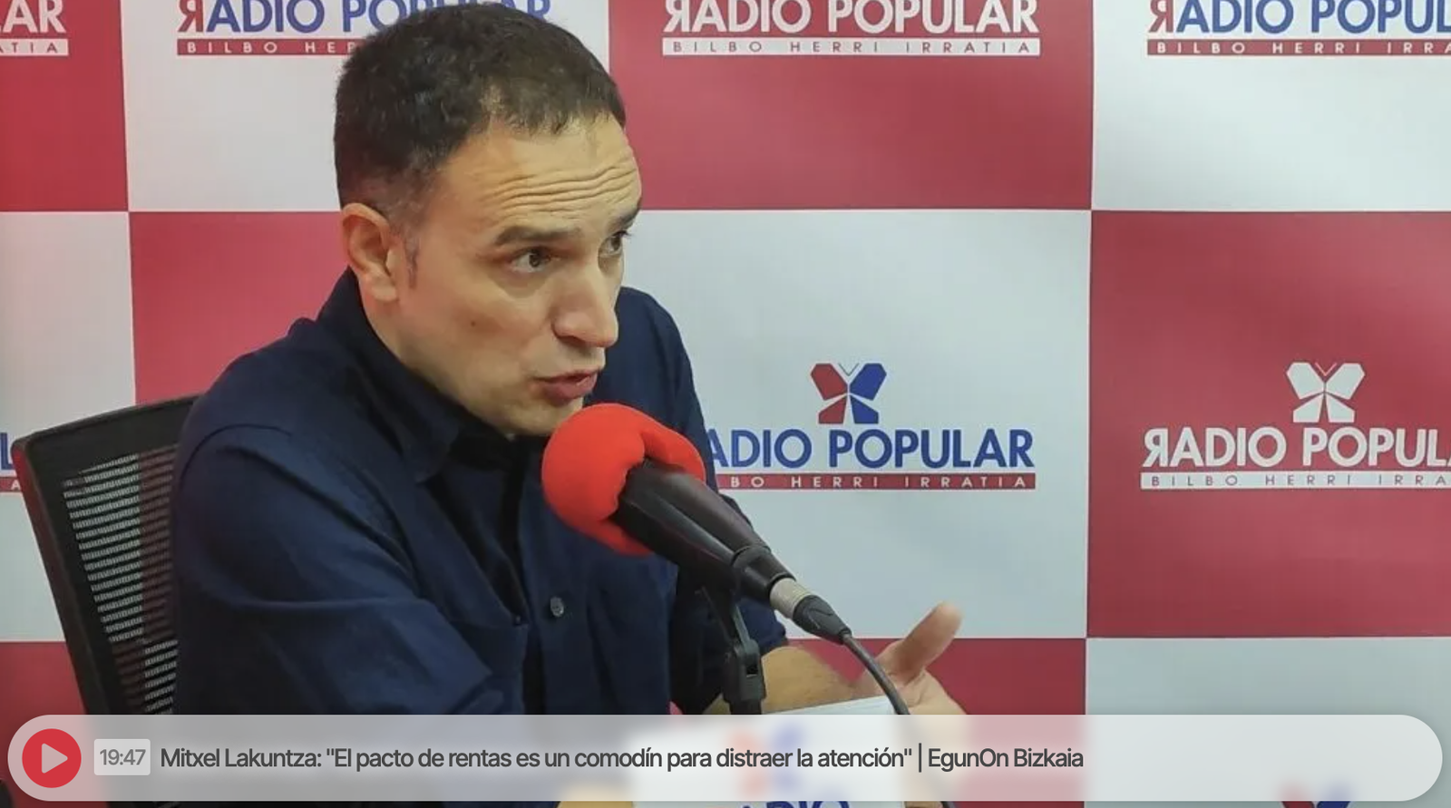 Mitxel Lakuntza: "El único pacto del que Urkullu no quiere hablar es el pacto de fiscalidad"