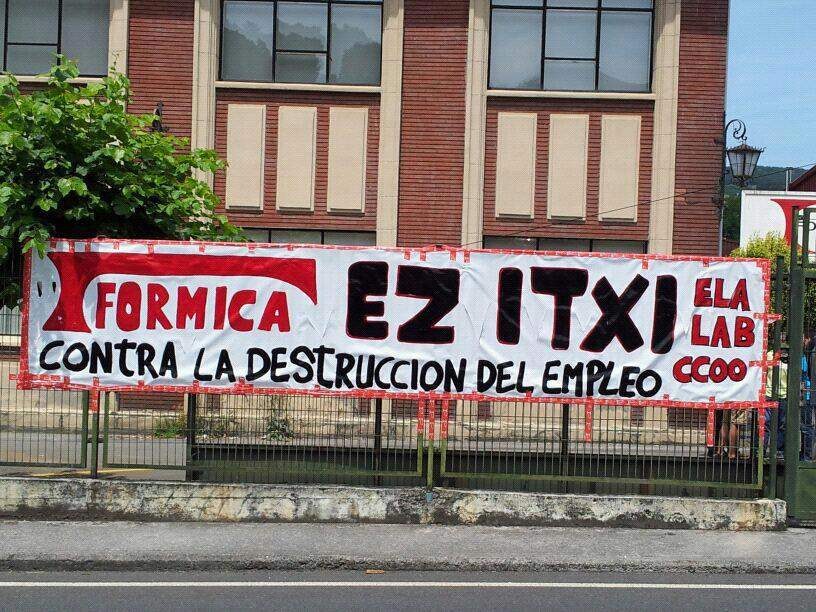 Movilizaciones contra el cierre de Formica en Galdakao