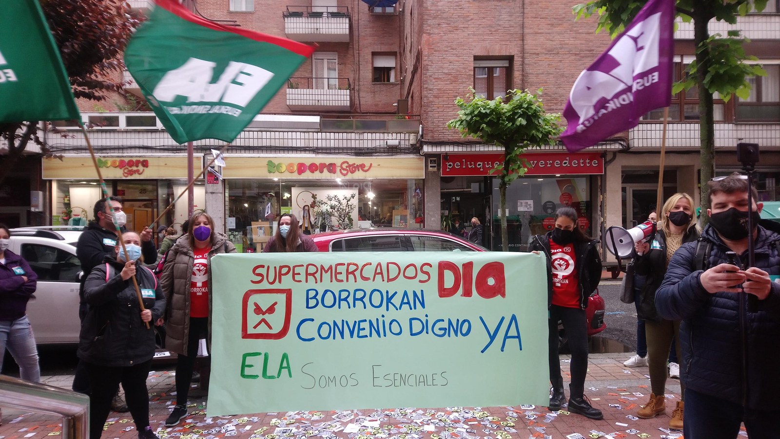 Movilizaciones de las trabajadoras de DIA en defensa de un convenio digno