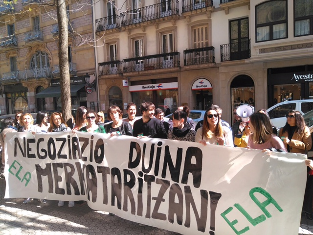 Movilizaciones en el sector del comercio de Gipuzkoa