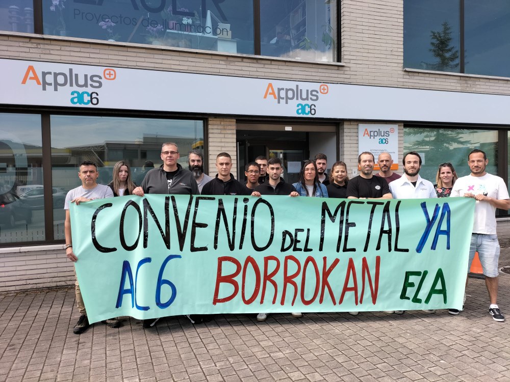 Movilizaciones para que se les aplique el convenio del metal de Navarra