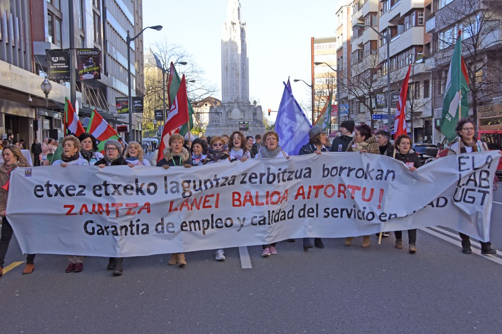 Nueva jornada de huelga en Servicio de Ayuda a Domicilio de Bizkaia ante la pasividad de ayuntamientos y mancomunidades