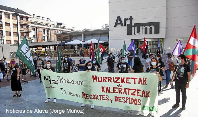 Nuevas movilizaciones para evitar la destrucción de empleo en el Museo Artium