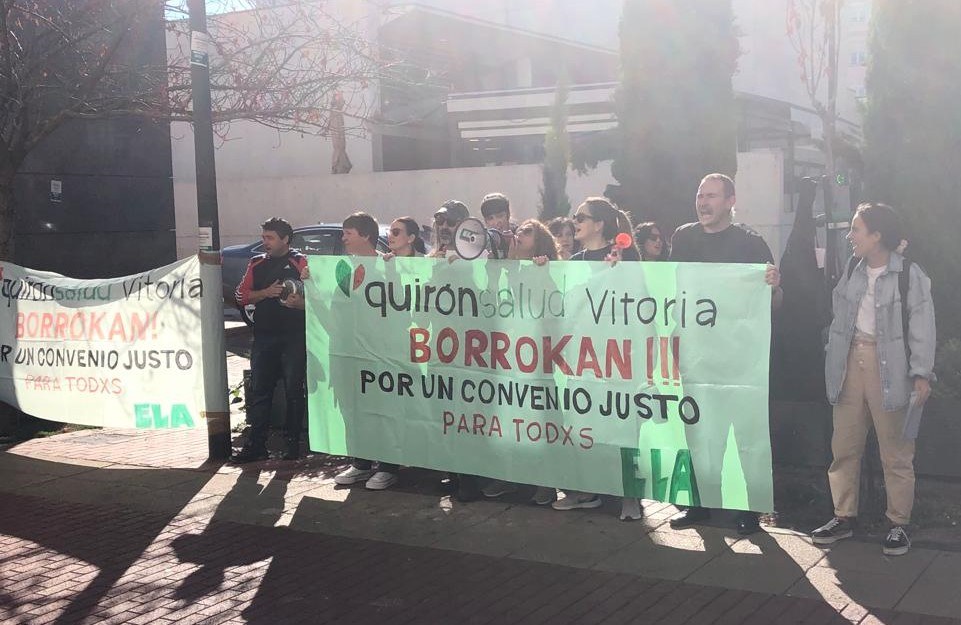 Otras ocho jornadas de huelga en el Hospital Quirón Salud de Gasteiz