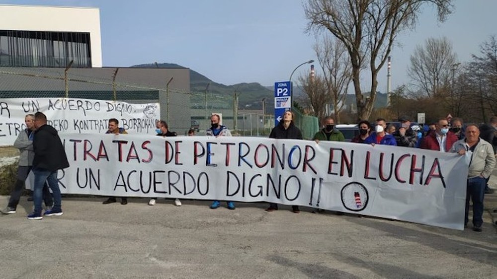 Paro total en el segundo día de huelga en las empresas subcontratistas de Petronor