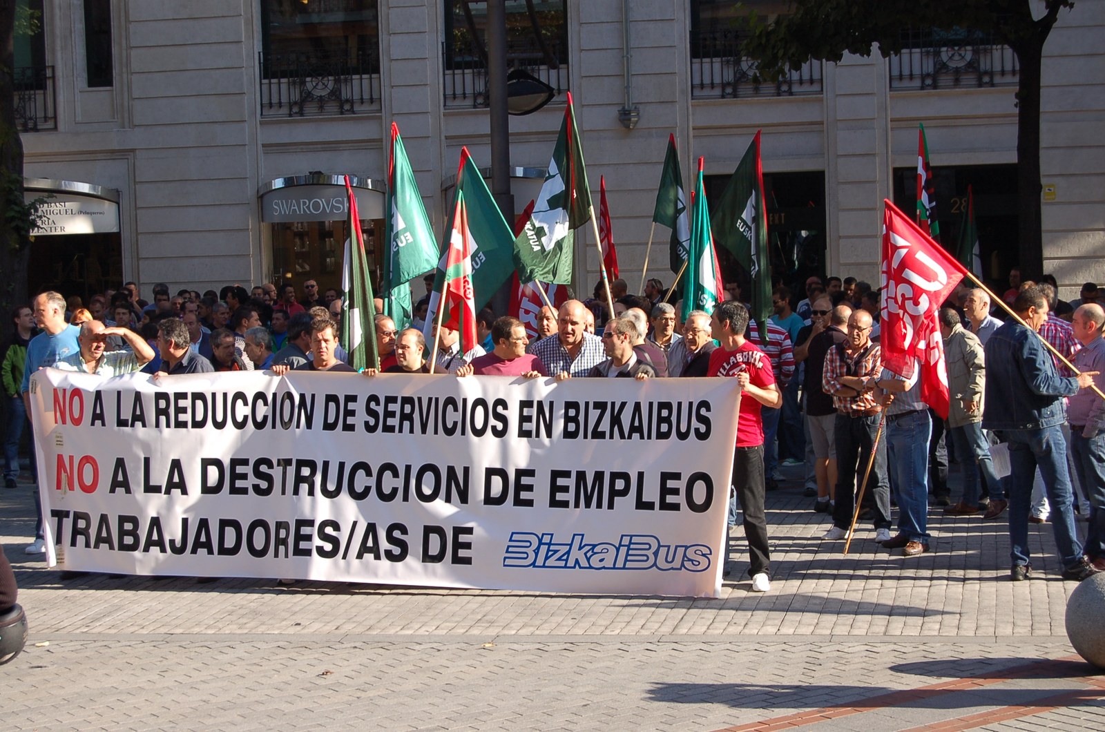 Paros y huelgas en Bizkaibus