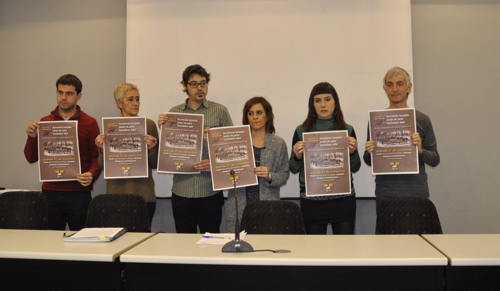 Por unos presupuestos destinados al cambio social #aurrekontusozialak
