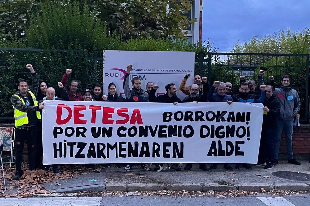 Seguimiento masivo en la primera jornada de huelga en Detesa