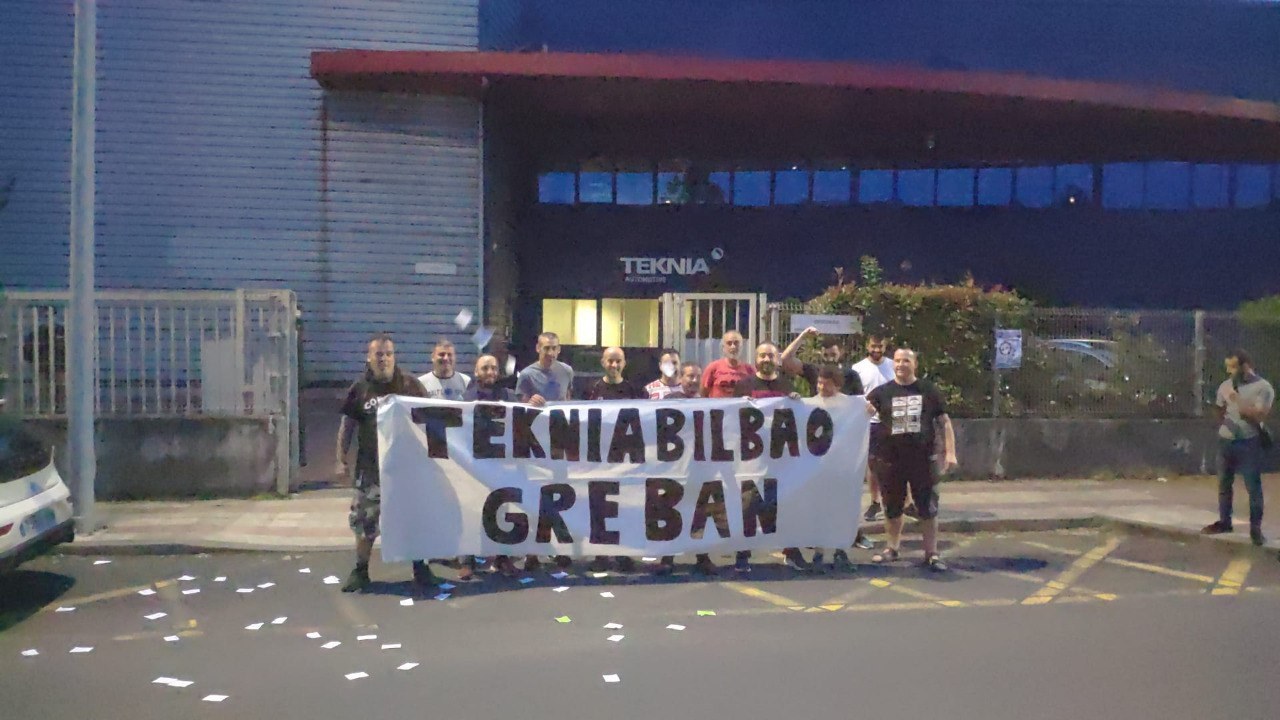 Seguimiento total de la huelga en Teknia Bilbao XXI, en Abanto-Zierbena Seguimiento total de la huelga en Teknia Bilbao XXI, en Abanto-Zierbena
