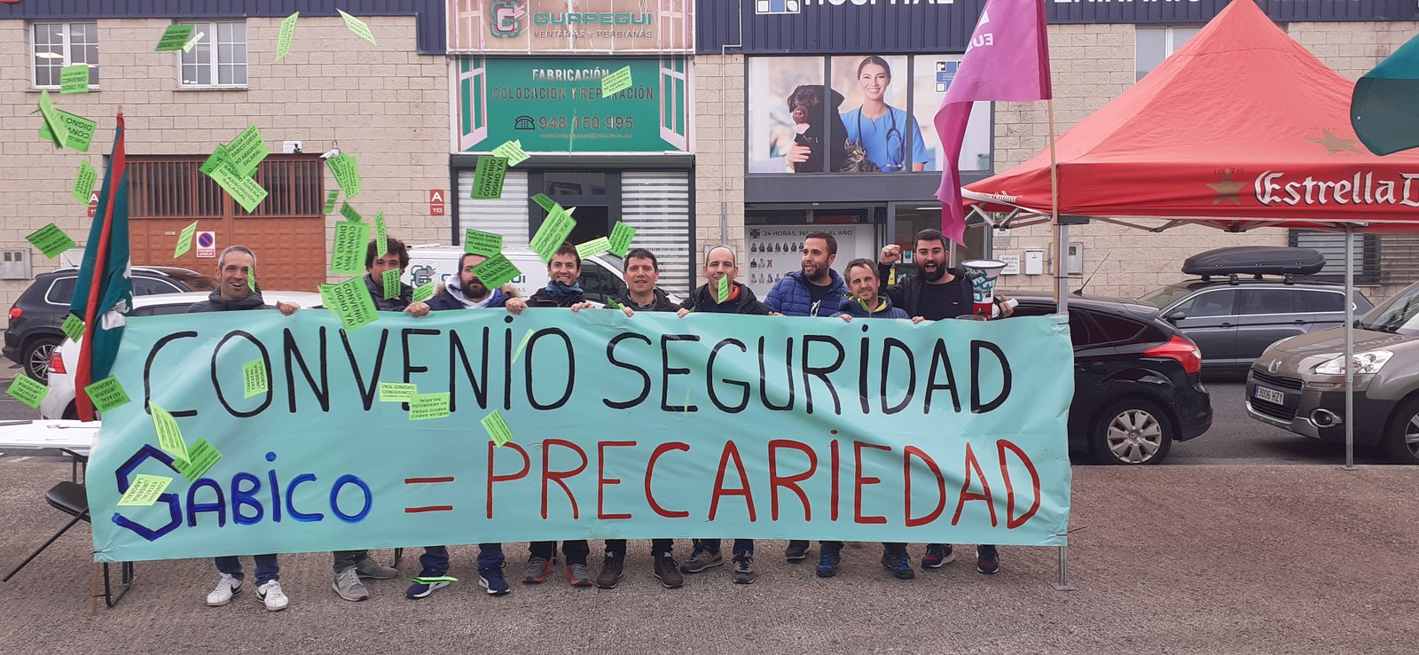 Seguimiento total en la huelga convocada por ELA en Sabico Seguridad de Navarra por un convenio propio