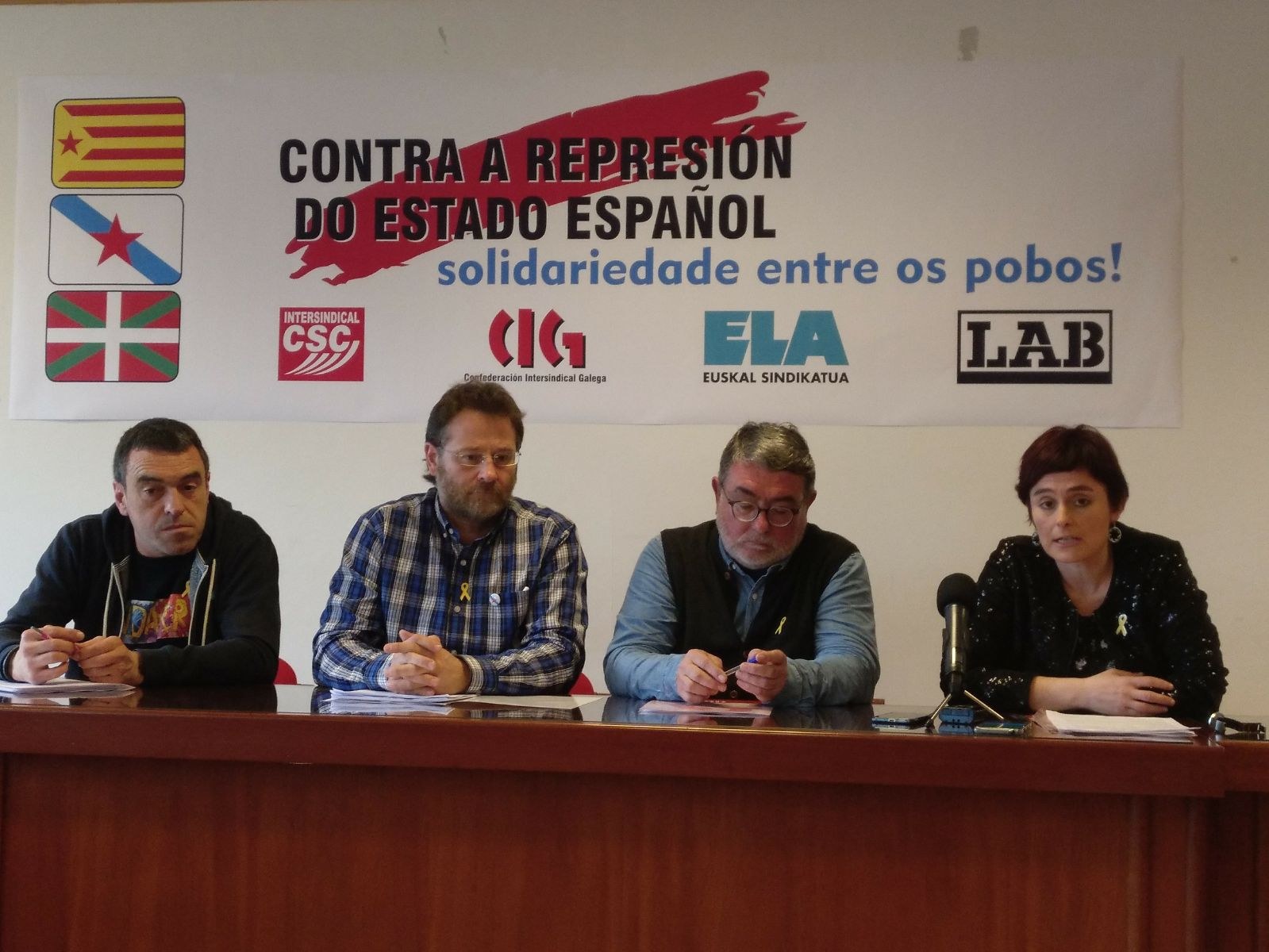 Solidaridad sindical con el pueblo de Cataluña