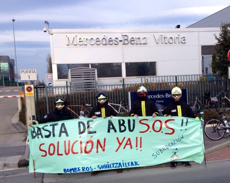Una semana de huelga de los bomberos de la planta de Gasteiz de Mercedes-Benz