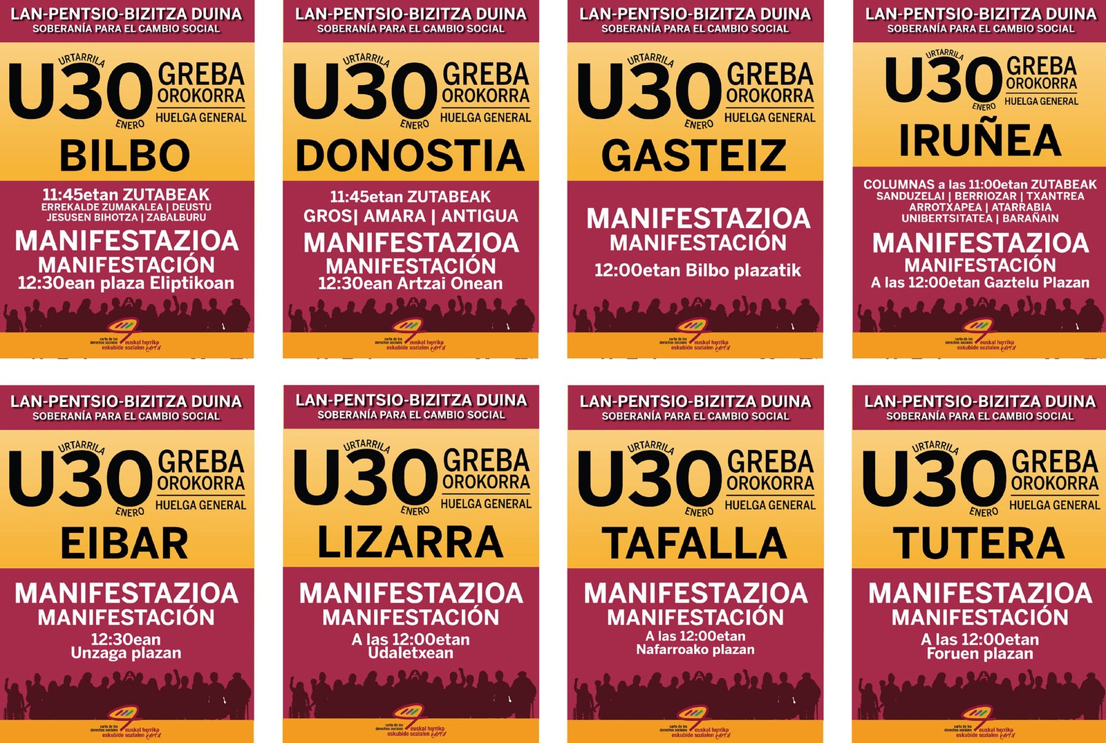 Vaciar los centros de trabajo y llenar las calles con 101 movilizaciones, objetivo de #HuelgaGeneral30E
