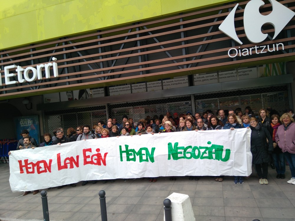 Huelga en Carrefour-Oiartzun