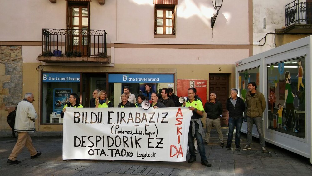 La plantilla del servicio de OTA de Errenteria lucha contra los despidos