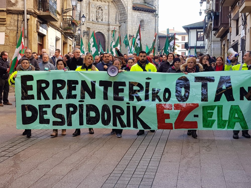 Solidaridad con la plantilla de la OTA de Errenteria