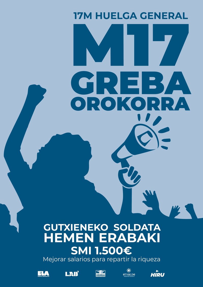 ¡El 17 de marzo, huelga a los empresarios vagos!
