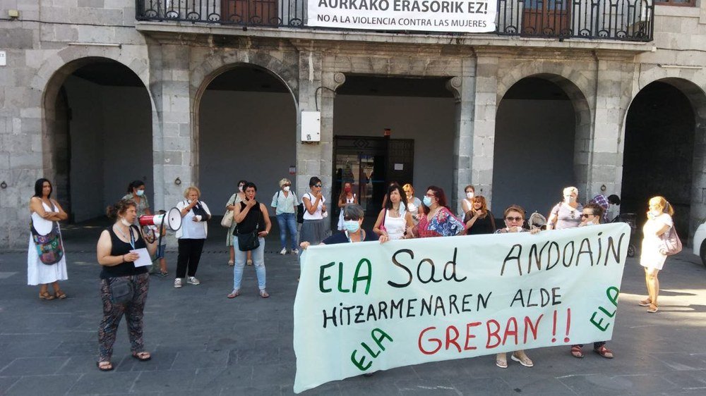 Comienza la huelga en el Servicio de Ayuda a Domicilio de Andoain