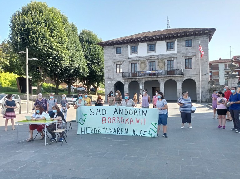 Huelga del 6 al 10 de septiembre en el Servicio de Ayuda a Domicilio de Andoain