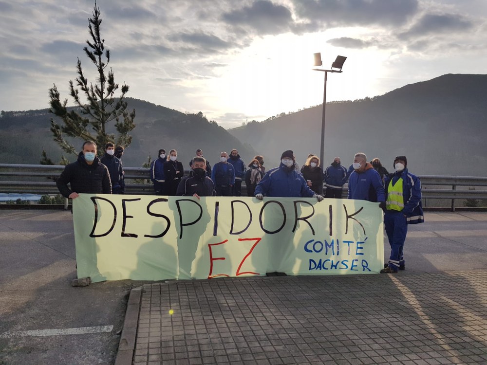 Movilizaciones contra los despidos en Dachser Spain de Zubieta