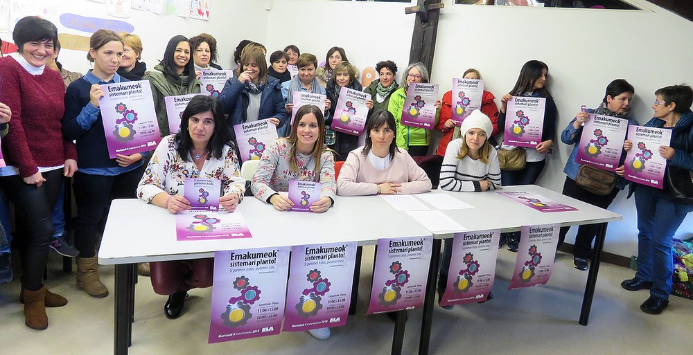 LLamamiento a la huelga feminista en imágenes