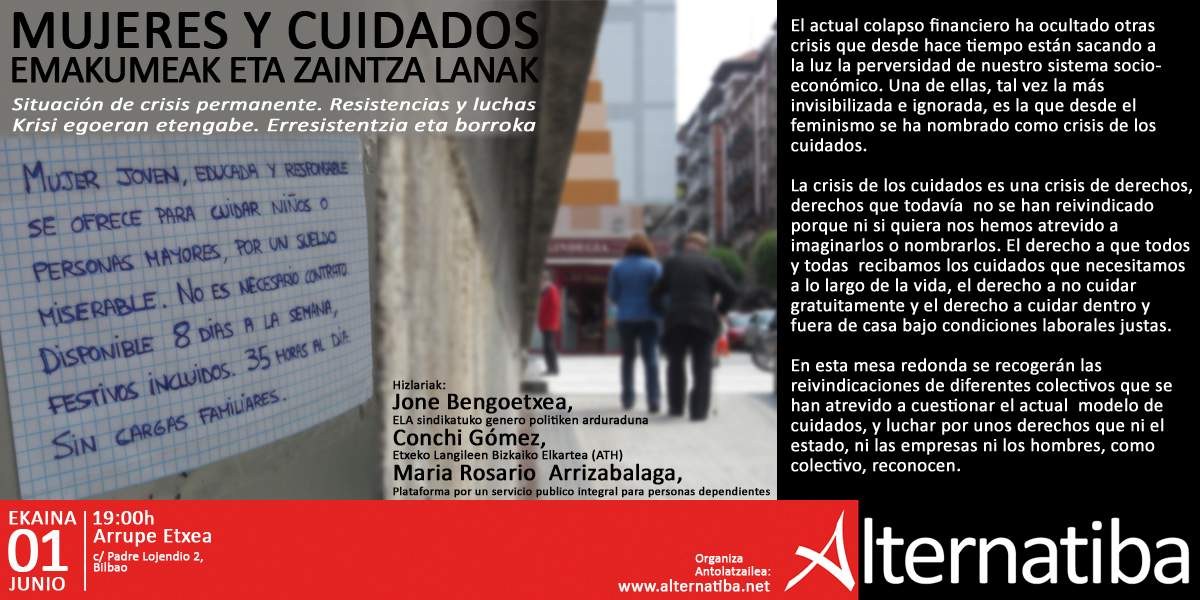 Mujeres y cuidados (mesa redonda)