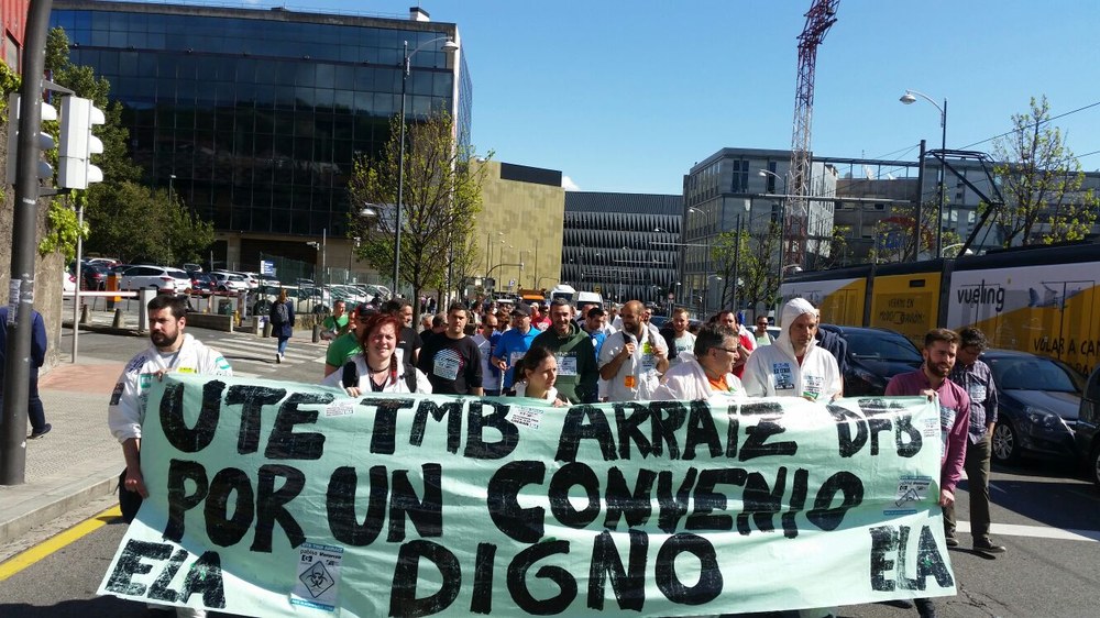 Huelga en la UTE TMB Arraiz