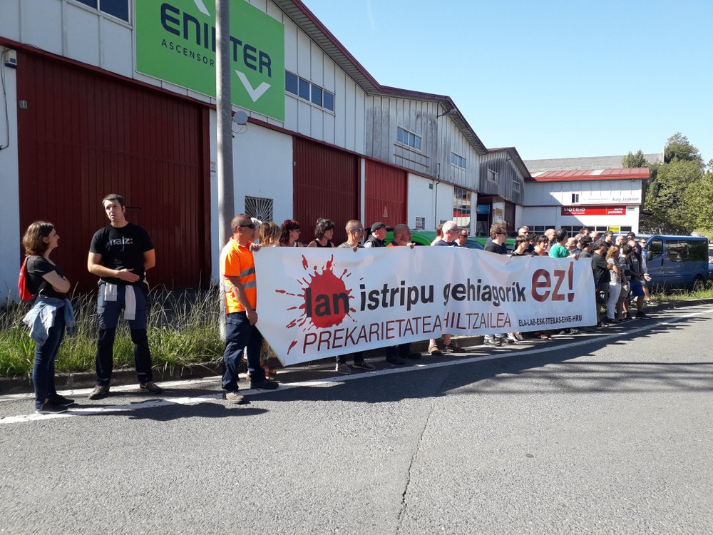 ELA, LAB, ESK, STEILAS, EHNE e HIRU denuncian el accidente laboral mortal ocurrido en Lezo