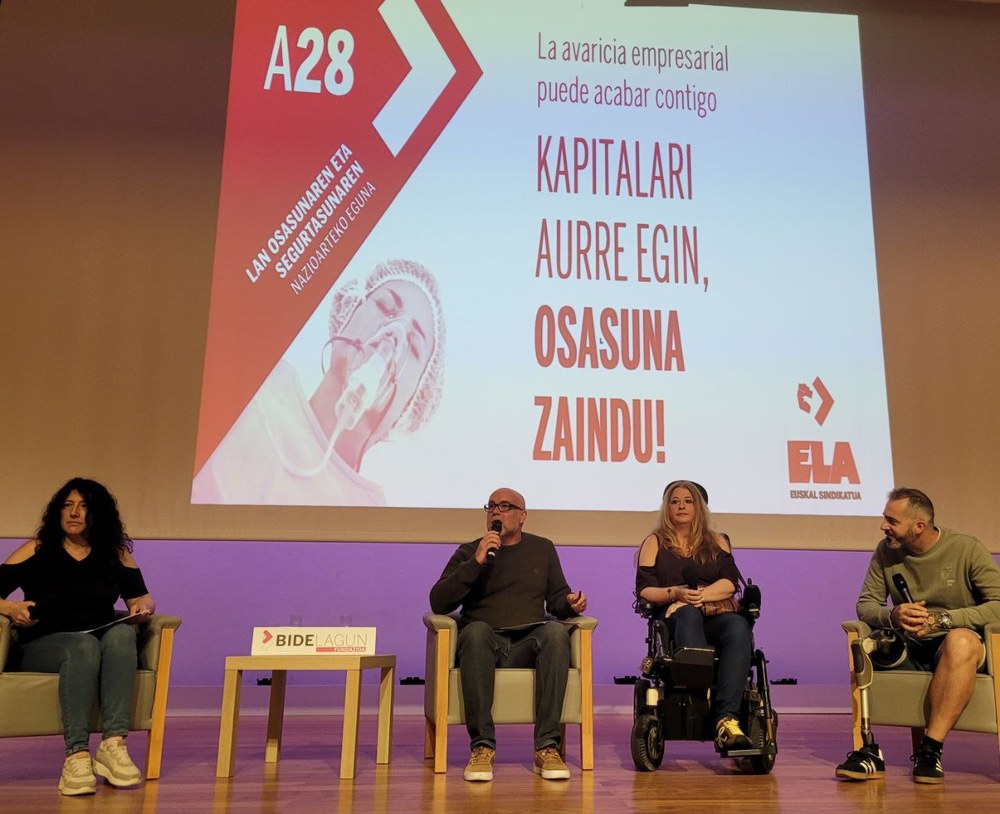 ELA denuncia la avaricia de una patronal que sólo habla de absentismo mientras provoca 70.000 víctimas al año por enfermedades y accidentes laborales