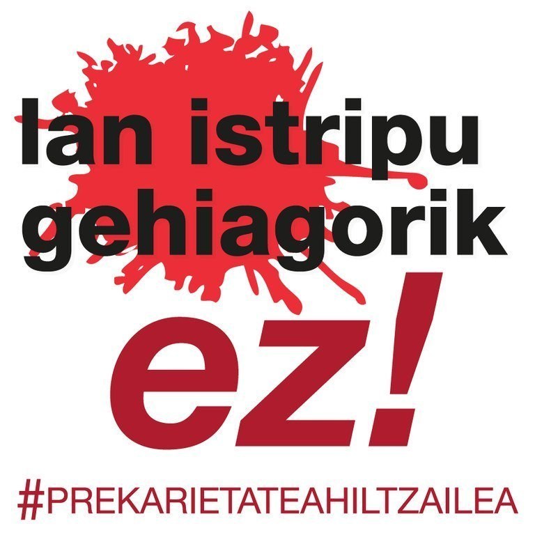 Fallece un trabajador en Legutio #PrekarietateaHiltzailea