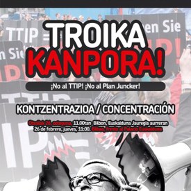 Concentración contra la troika en Bilbao Concentración contra la troika en Bilbao