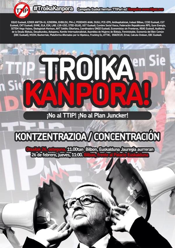 Concentración contra la troika en Bilbao