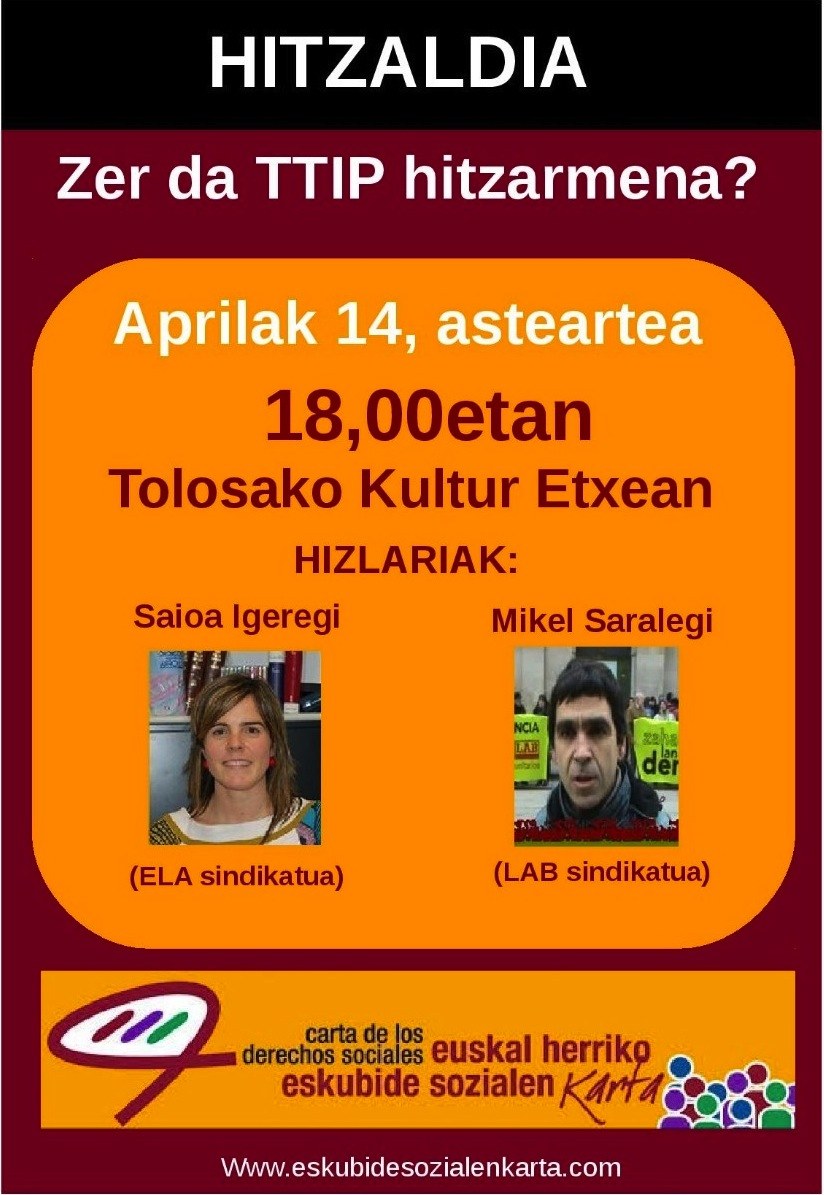 Numerosas charlas sobre el TTIP