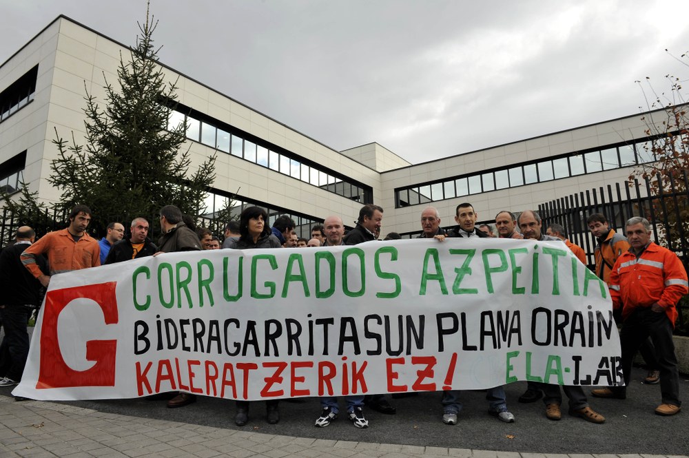 ELA rechaza la actuación de la consejera Arantxa Tapia y del Gobierno Vasco en Corrugados Azpeitia