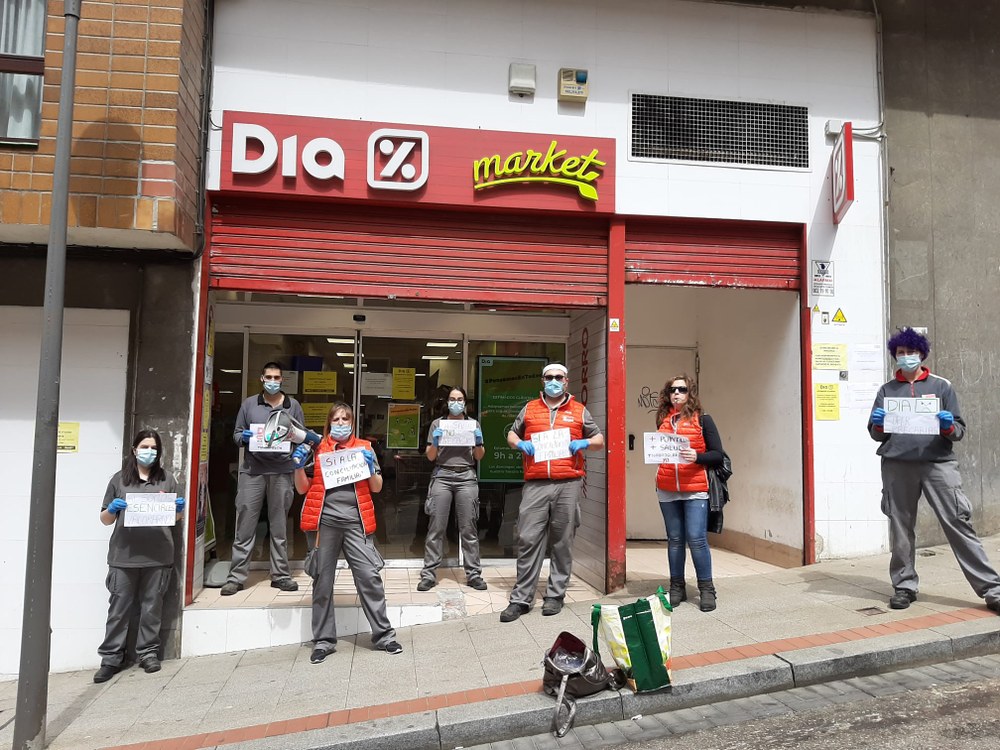 Amplío seguimiento de los paros convocados por ELA en supermercados DIA