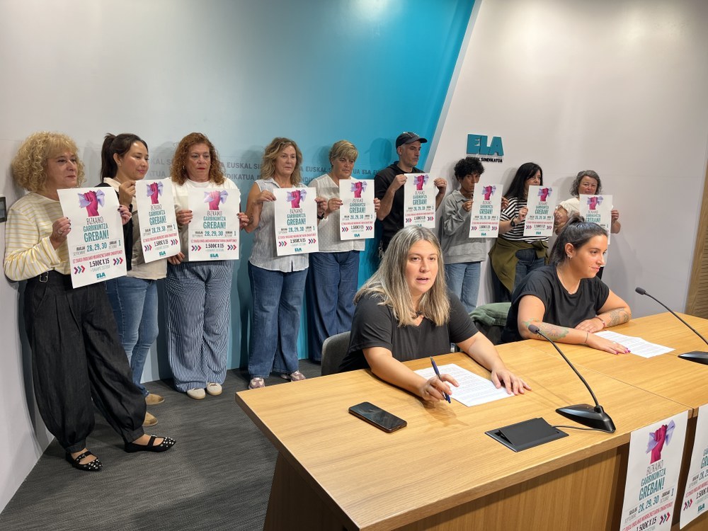 ELA convoca cuatro días más de huelga, del 17 al 20 de noviembre