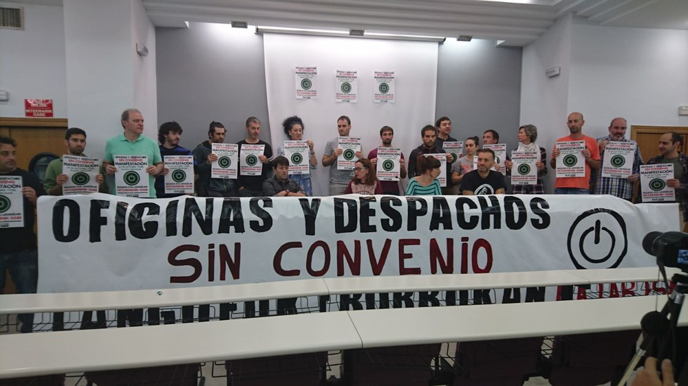 Los trabajadores y trabajadoras de oficinas de Bizkaia saldrán mañana a la calle