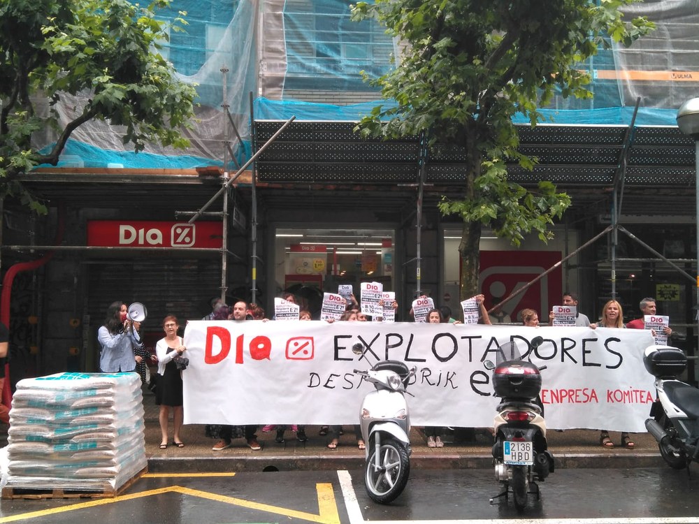 Paro en los supermercados DIA de Gipuzkoa