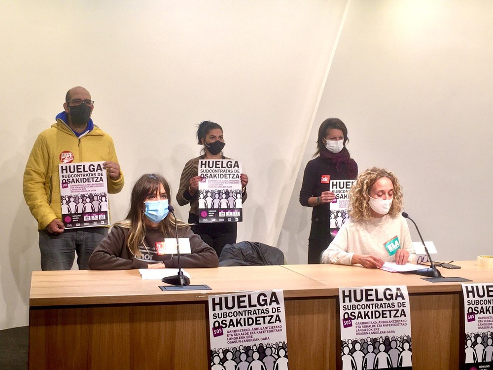 Tres jornadas de huelga en las subcontratas de Osakidetza