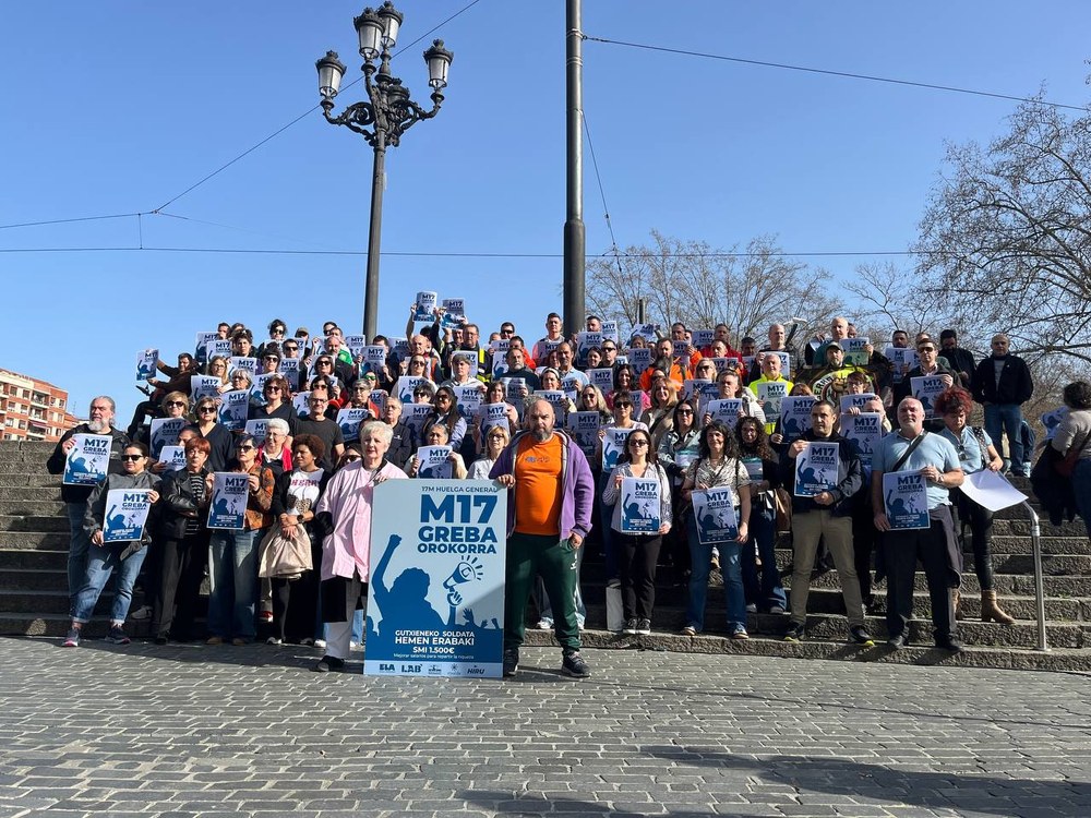 1.700 enpresa batzorde eta langileen ordezkaritza organok bat egin dute M17ko greba orokorrarekin