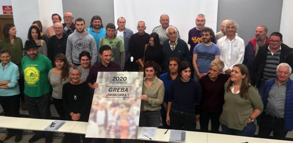 2020ko urtarrila: greba orokorra pentsioen, enpleguaren eta eskubide sozialen defentsan #2020GrebaOrokorra