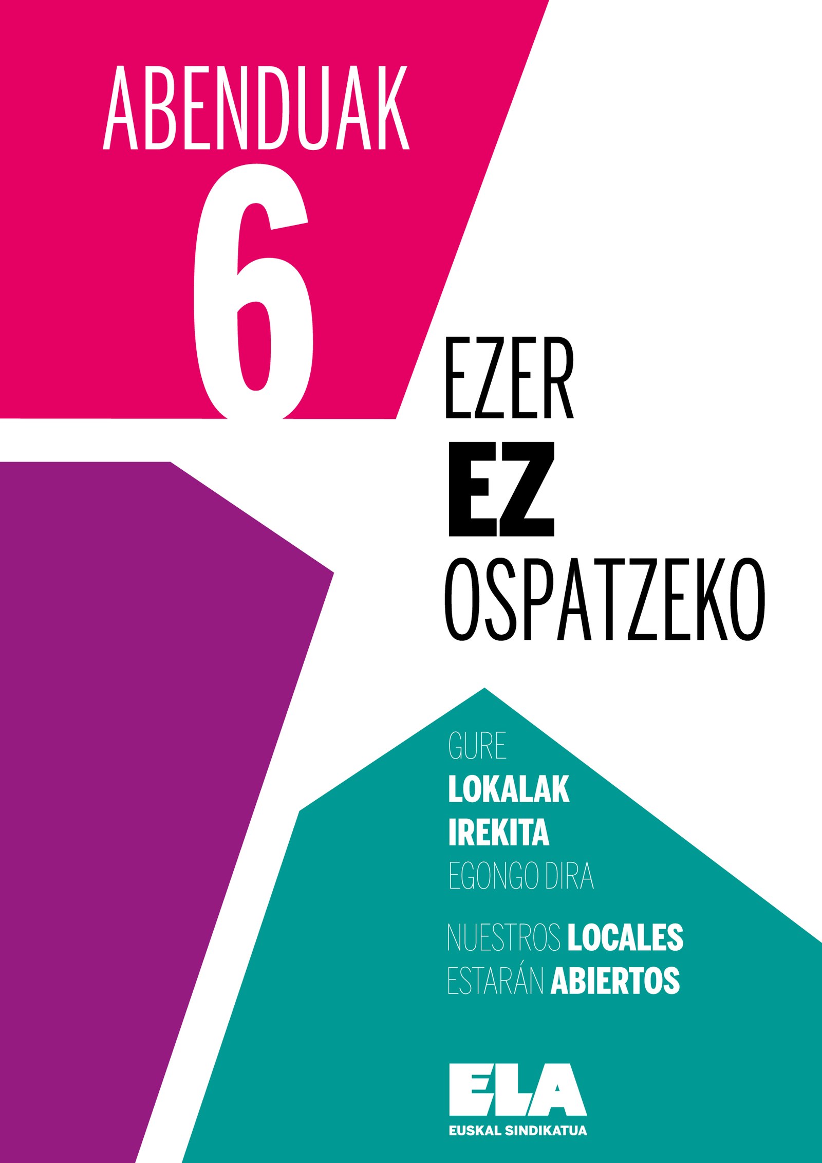 Abenduaren 6an ELAren egoitzak irekita egongo dira