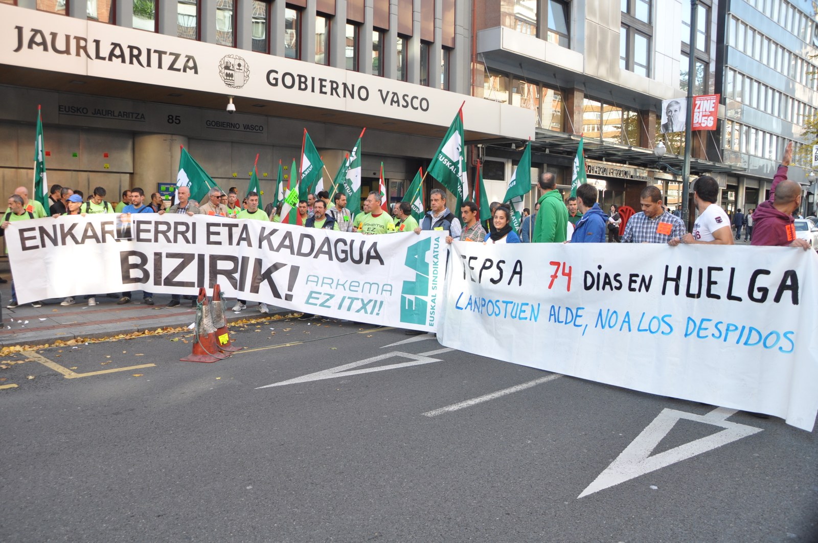 Arkema eta Tepsako langileen manifestazioa Bilbon