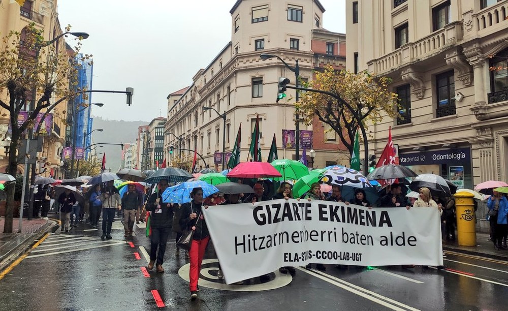 Bigarren greba eguna ere milaka langilek babestu dute