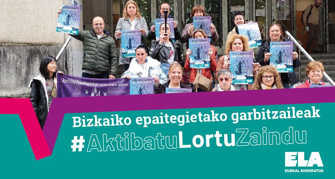 Bizkaiko Epaitegietako Garbiketa zerbitzuan akordioa lortu du ELAk soldata arrakalarekin amaitzeko