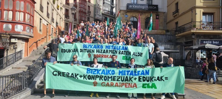 Bizkaiko Metalak grebari eutsiko dio azaroaren 28tik abenduaren 2ra