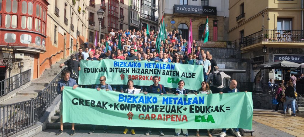Bizkaiko Metalean borrokan jarraitzearen alde azaldu da ELA edukiak izango dituen hitzarmena lortzeko