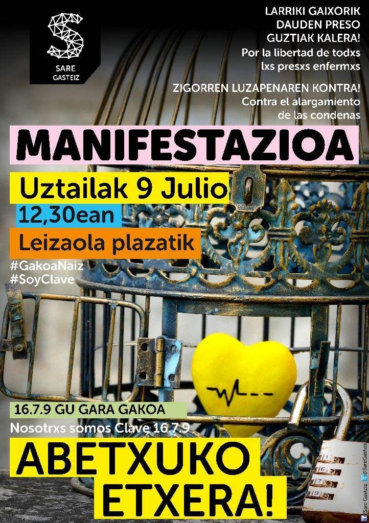 Datorren larunbaterako Gasteizen Sarek deitu duen manifestazioarekin bat egin du ELAk