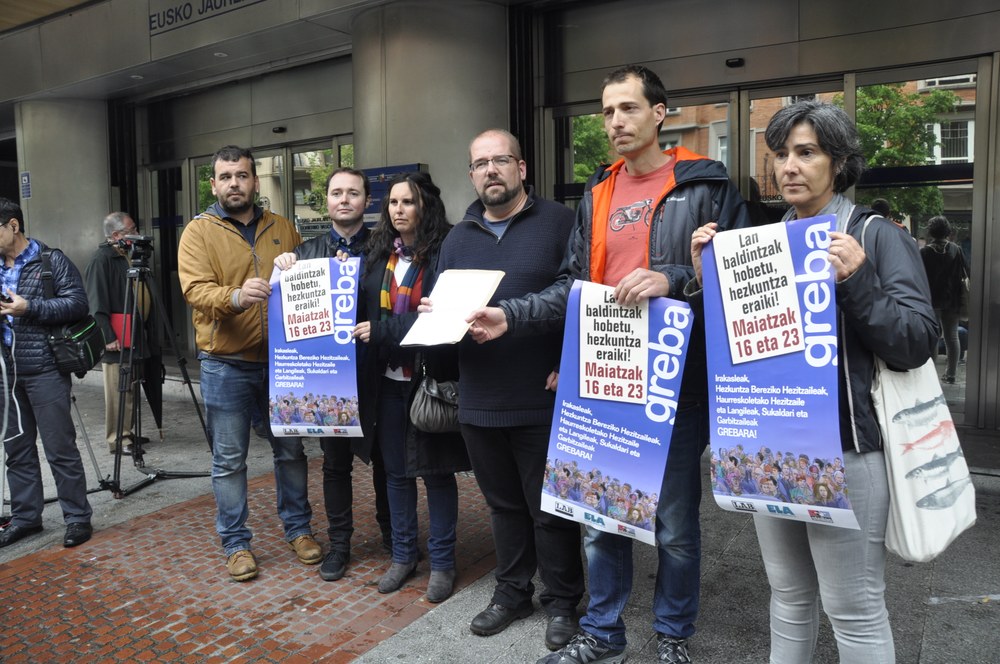 EAEko unibertsitatez kanpoko hezkuntza publikoan deitutako lanuzte berrien deialdia egin da Delegaritzan