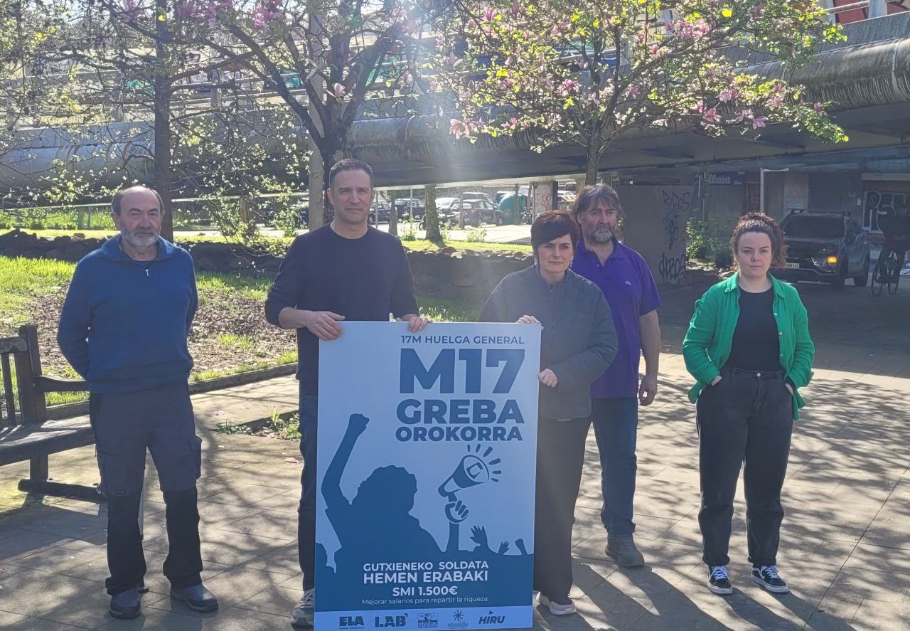 ELA, LAB, Steilas, Hiru eta Etxalde sindikatuek: greba orokor arrakastatsua izango da